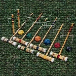 croquet graphic mosaic Crocquet set